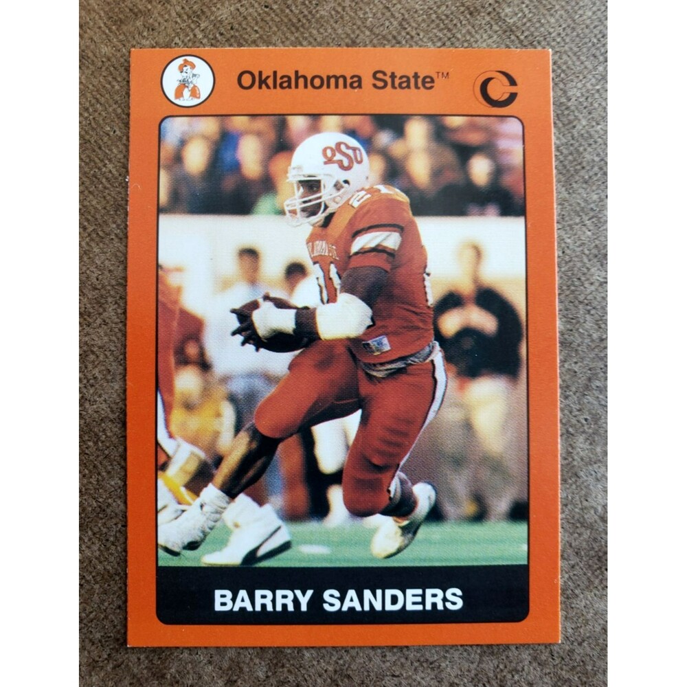 Collegiate Collection BARRY SANDERS Rare Prototype 1989 OSU Oklahoma State RC #2